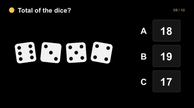 Total of the dice?